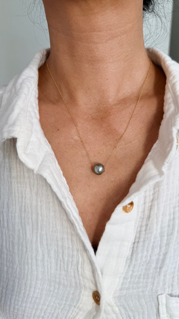 AAA Mermaid Tahitian pearl necklace