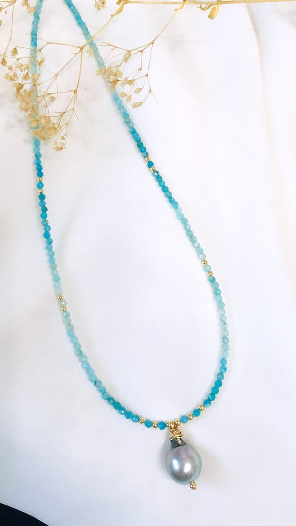 Petite Carmen necklace - Amazonite