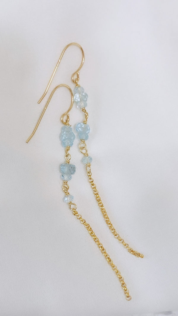 Mira earrings - Aquamarine