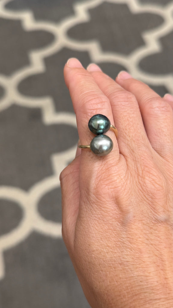 Pistachio x peacock wrap ring