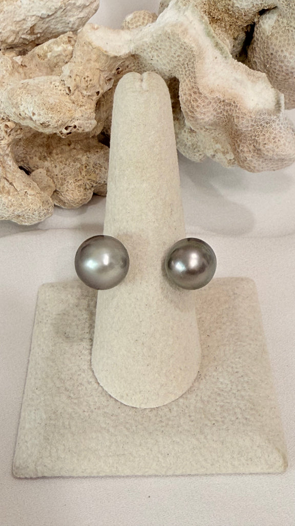 Silver Tahitian Pearl Cuff ring size 8-10