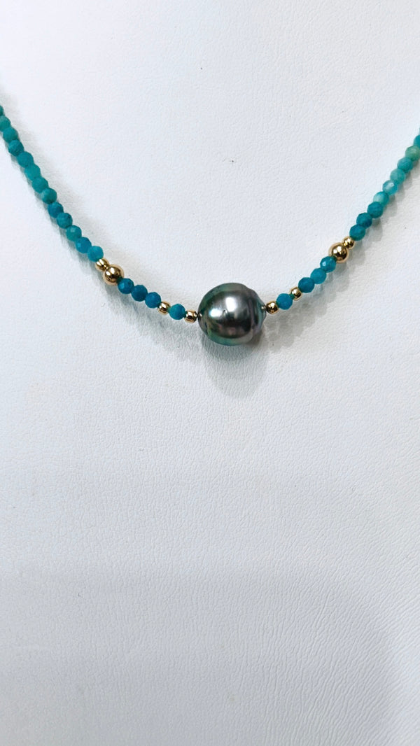 DAYDREAM necklace - Turquoise x Tahitian