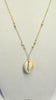 Granulated cowrie x keshi necklace