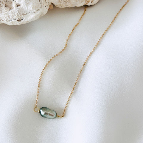 14K Tahitian Keshi choker