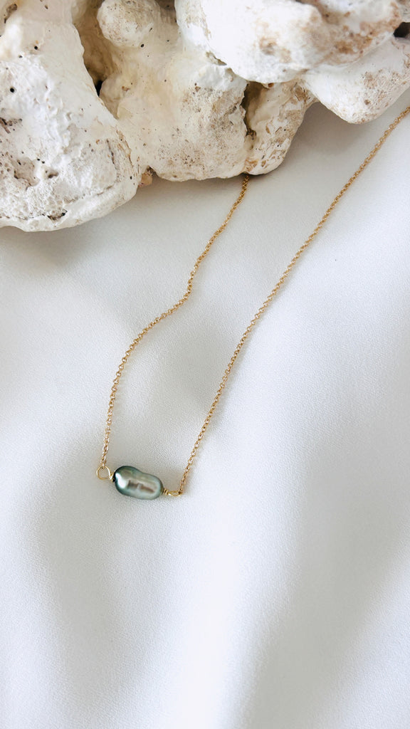 14K Tahitian Keshi choker