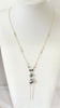 BELLE lariat necklace - Hebrew shell