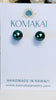 14K Tahitian pearl stud earrings - 8mm
