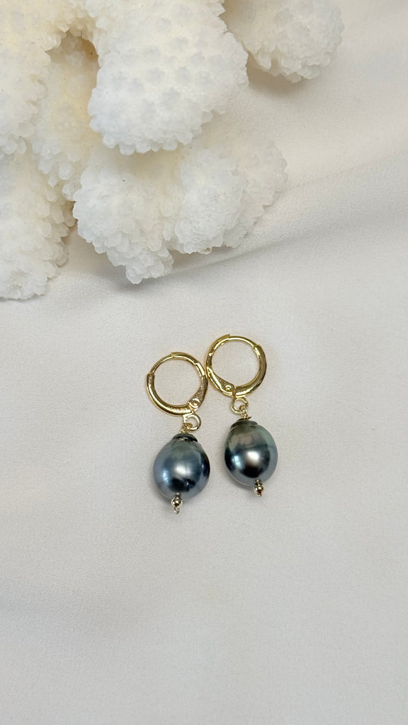 Mermaid Tahitian Pearl huggies