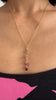 Ombre tourmaline drop necklace
