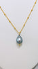 #101 Ice Blue Tahitian pearl necklace