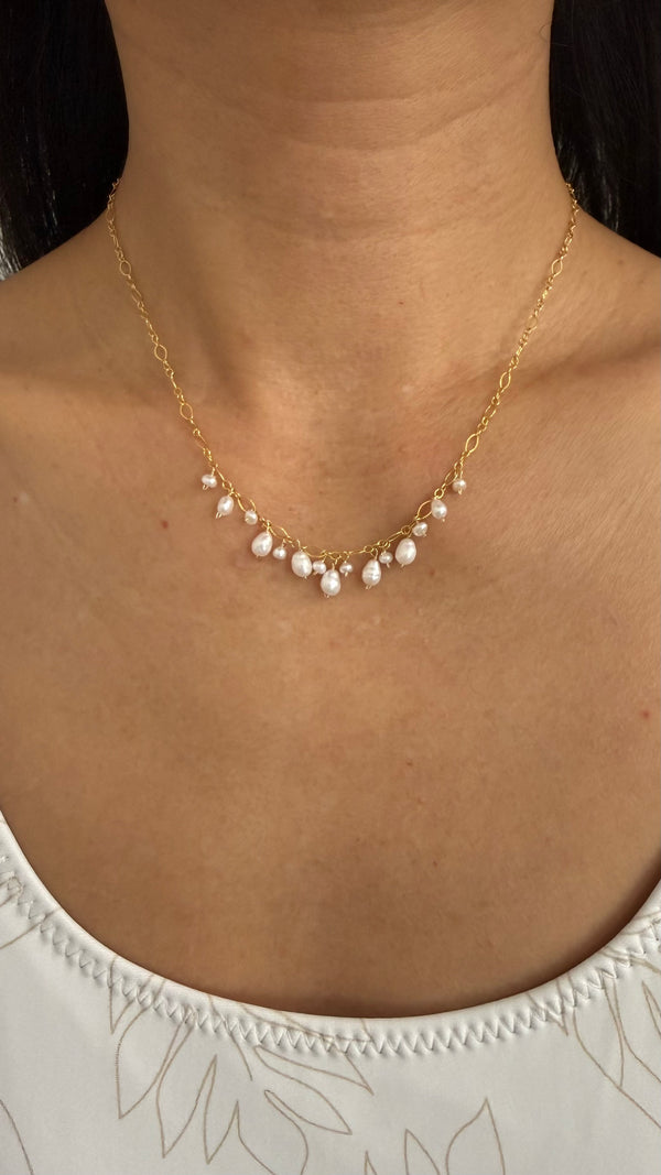 SPRINKLE necklace - Freshwater keshi