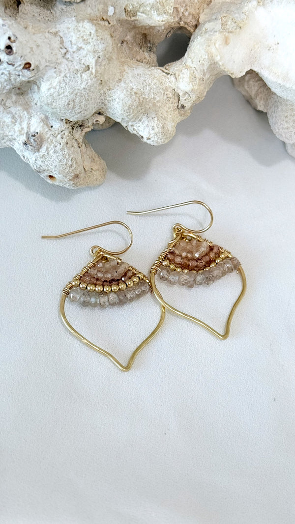 LOTUS gemstone earrings