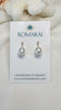 Glimmer post earrings - white South Sea