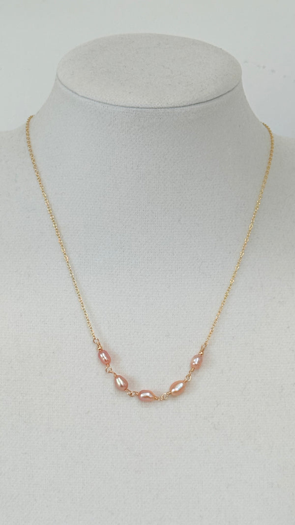 Edison keshi rosary necklace