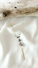BELLE lariat necklace - Hebrew shell