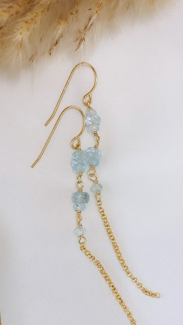 Mira earrings - Aquamarine