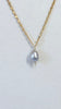 Light Tahitian keshi pendant necklace