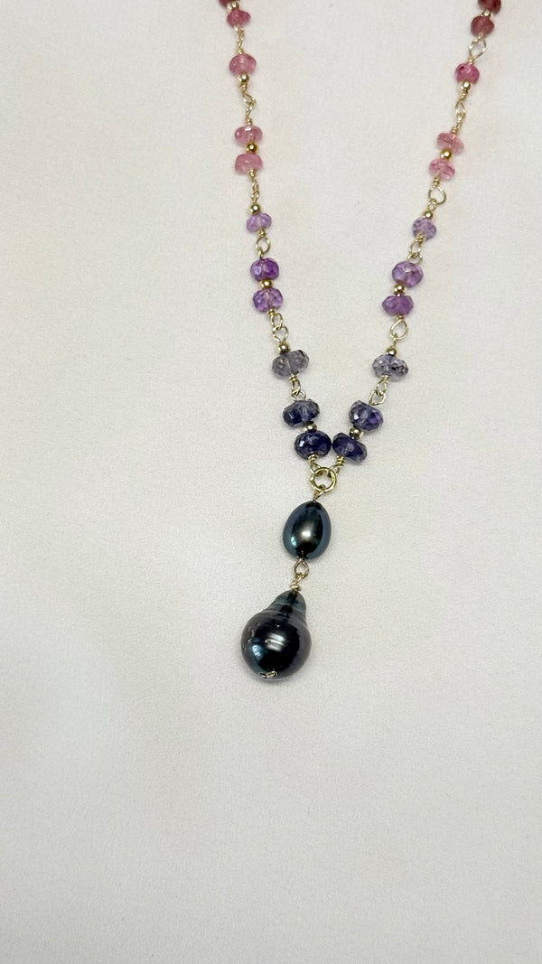 Lanikai necklace - Edison. x Ombre Tourmaline