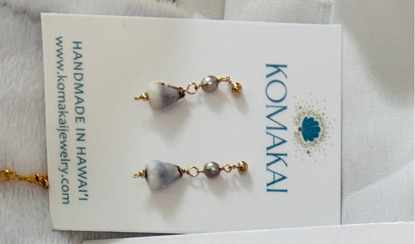 Cone shell post earrings
