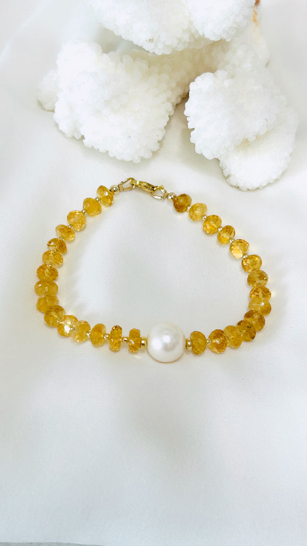 AURORA Pearl bracelet - Citrine
