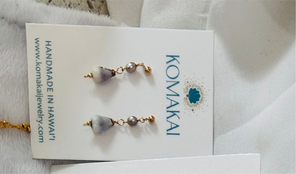 Cone shell post earrings