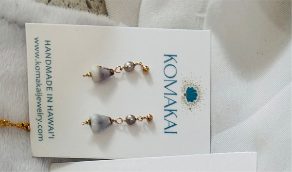 Cone shell post earrings