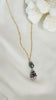 Hebrew shell x Pearl pendant necklace