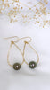 Floating Tahitian pearl earrings