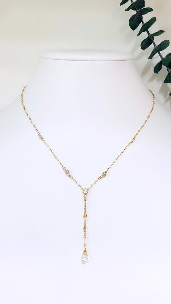 Herkimer two tone lariat