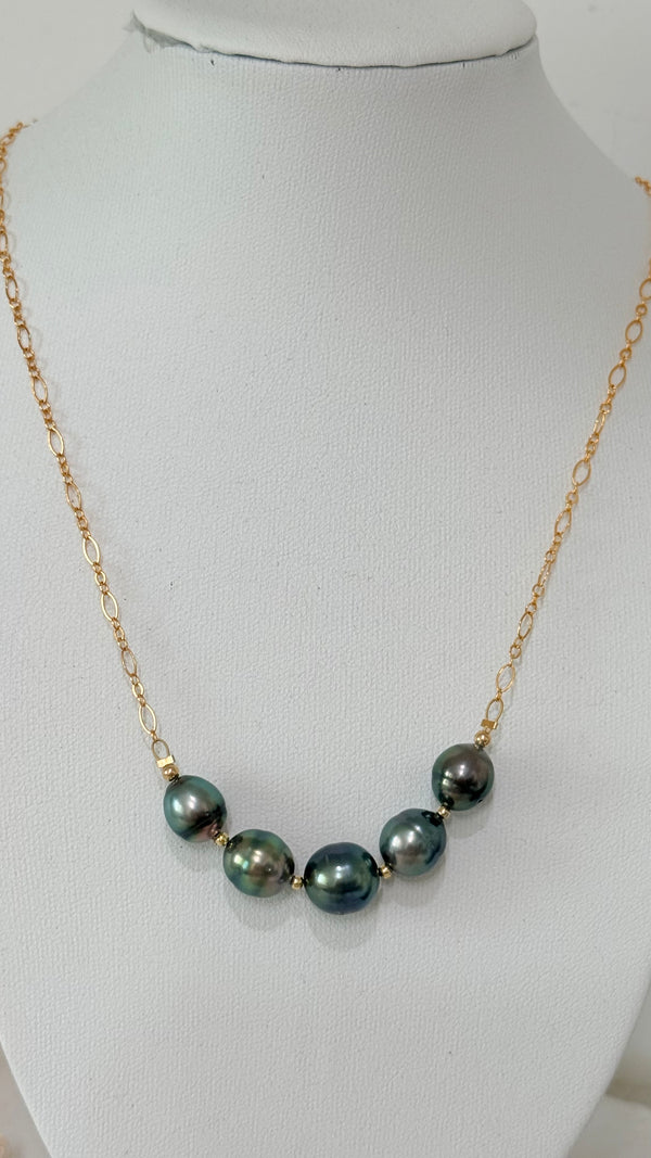 VENUS Pearl necklace - Peacock Tahitian