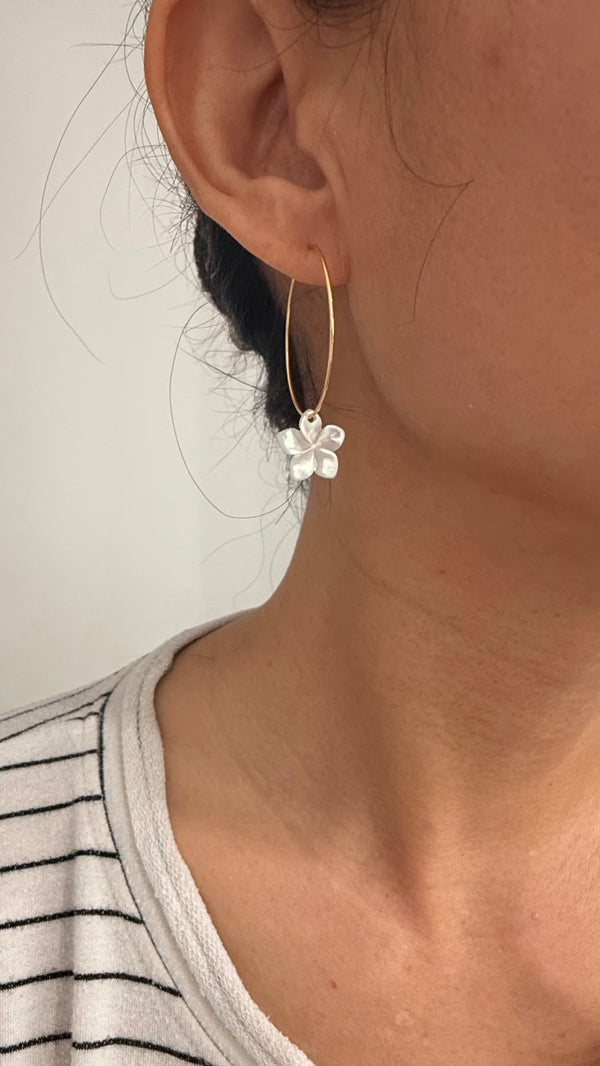 PLUMERIA hoop earrings