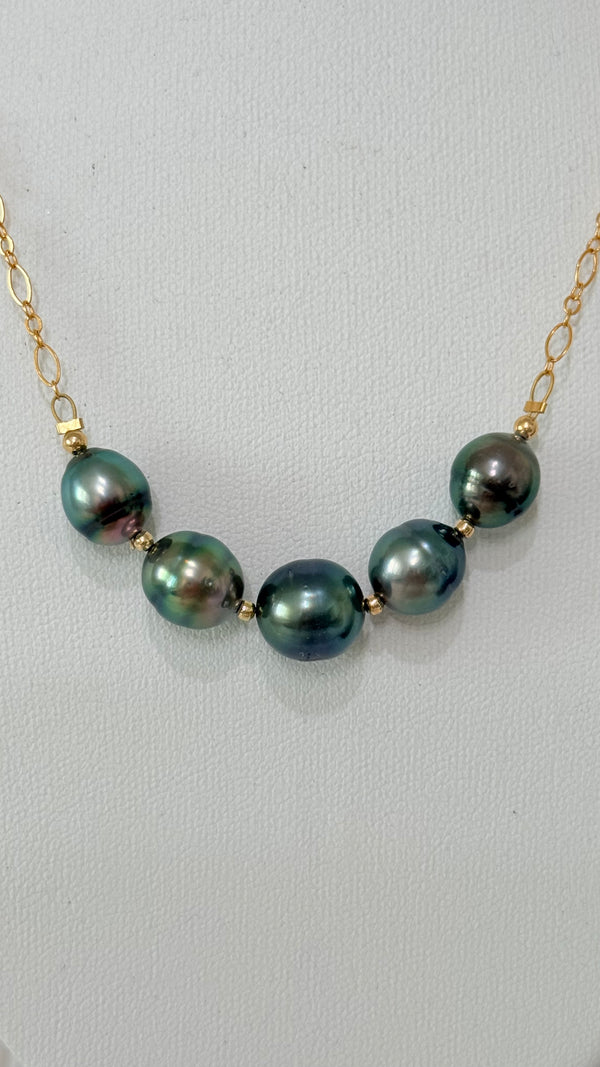 VENUS Pearl necklace - Peacock Tahitian