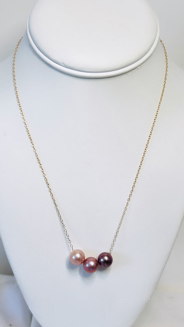 AAA Triple Edison pearl necklace