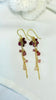 Watermelon tourmaline drop earrings - Raspberry