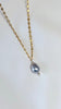 Light Tahitian keshi pendant necklace