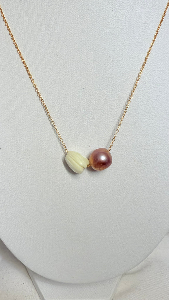 PIKAKE x Pearl Floating necklace