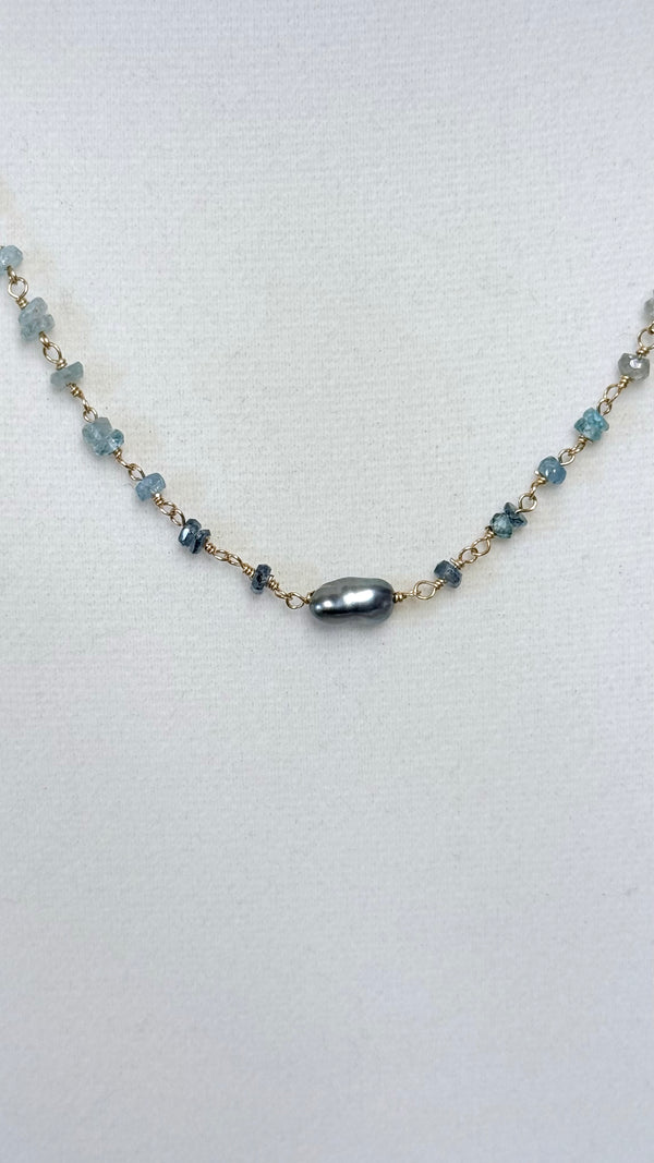 Lanikai necklace - Mermaid Tahitian Keshi