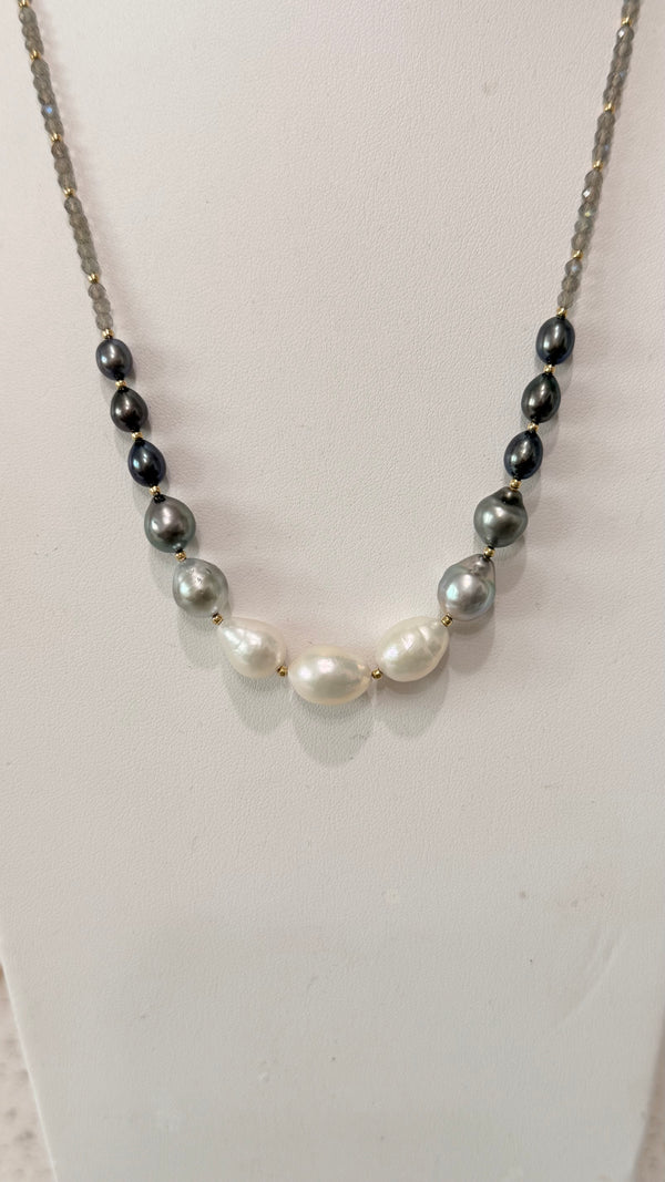 Mini Ariel 13 necklace - labradorite