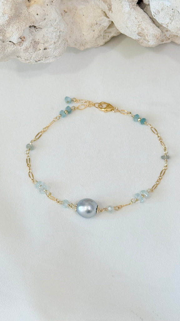 Belle bracelet - Icy Blue Tahitian