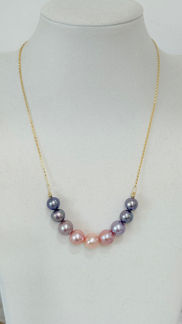 Jupiter Edison pearl necklace - Purple ombre
