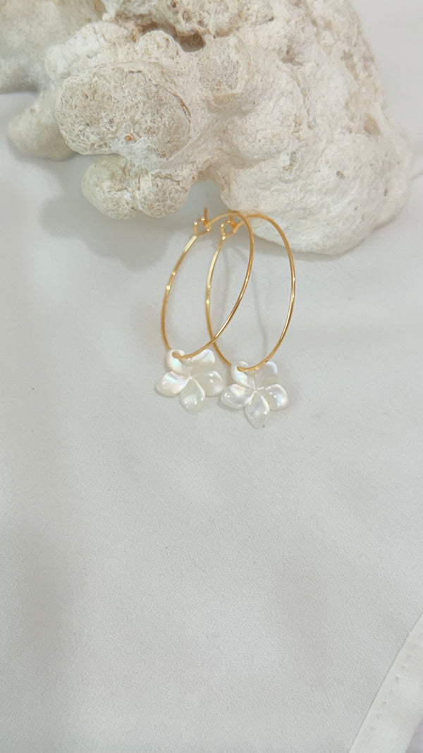 PLUMERIA hoop earrings