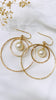 South Sea Double hoop pearl earrings