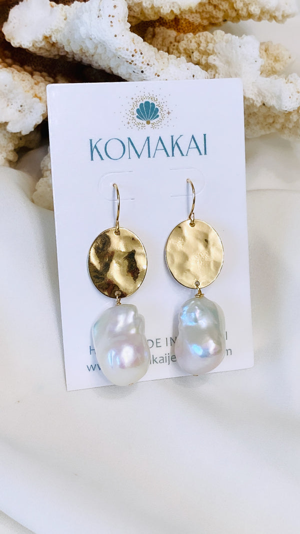 Baroque pearl statement earrings