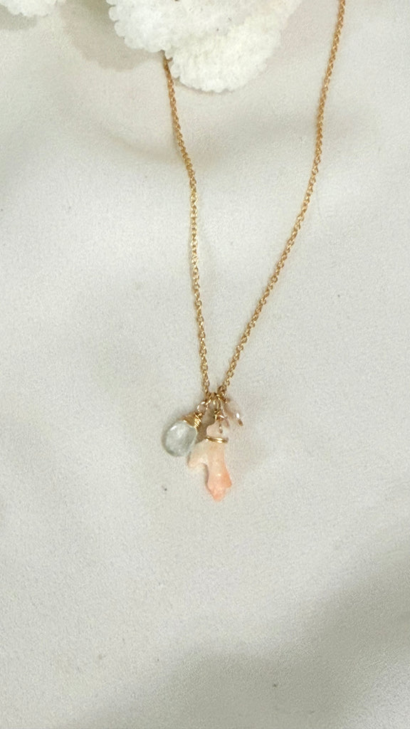 Angelskin coral necklace