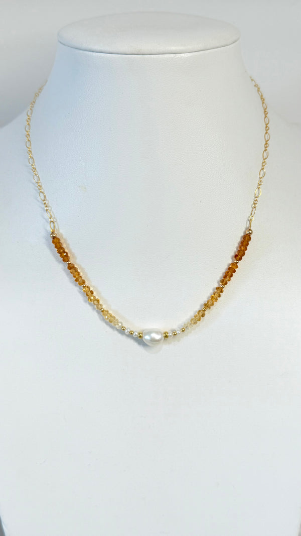 AVALON chain necklace - Citrine