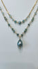 Lanikai pearl necklace - Blue zircon mix