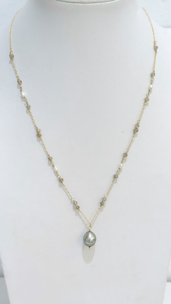 BAILEY necklace - silver zircon