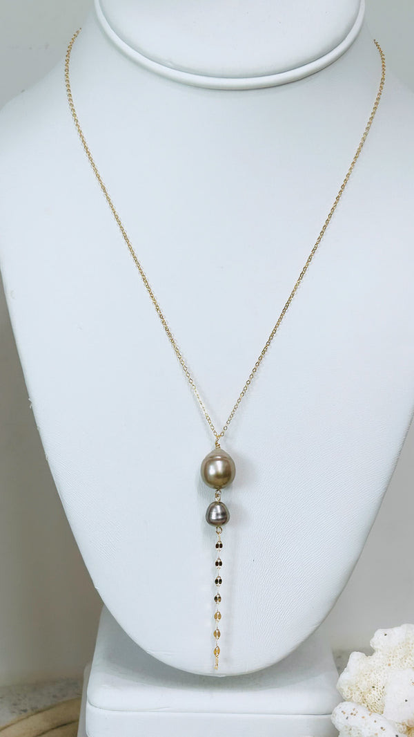 Sway necklace -Mocha  Tahitian