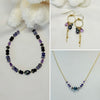 CLARICE necklace - Dark Purple keshi
