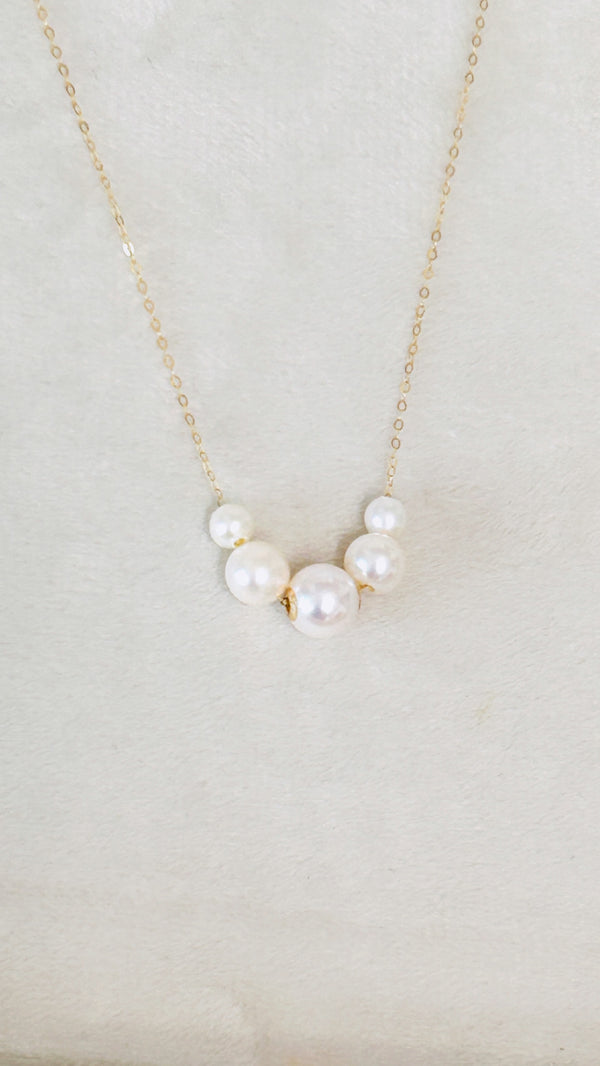 14K Venus 5 Pearl necklace - Akoya